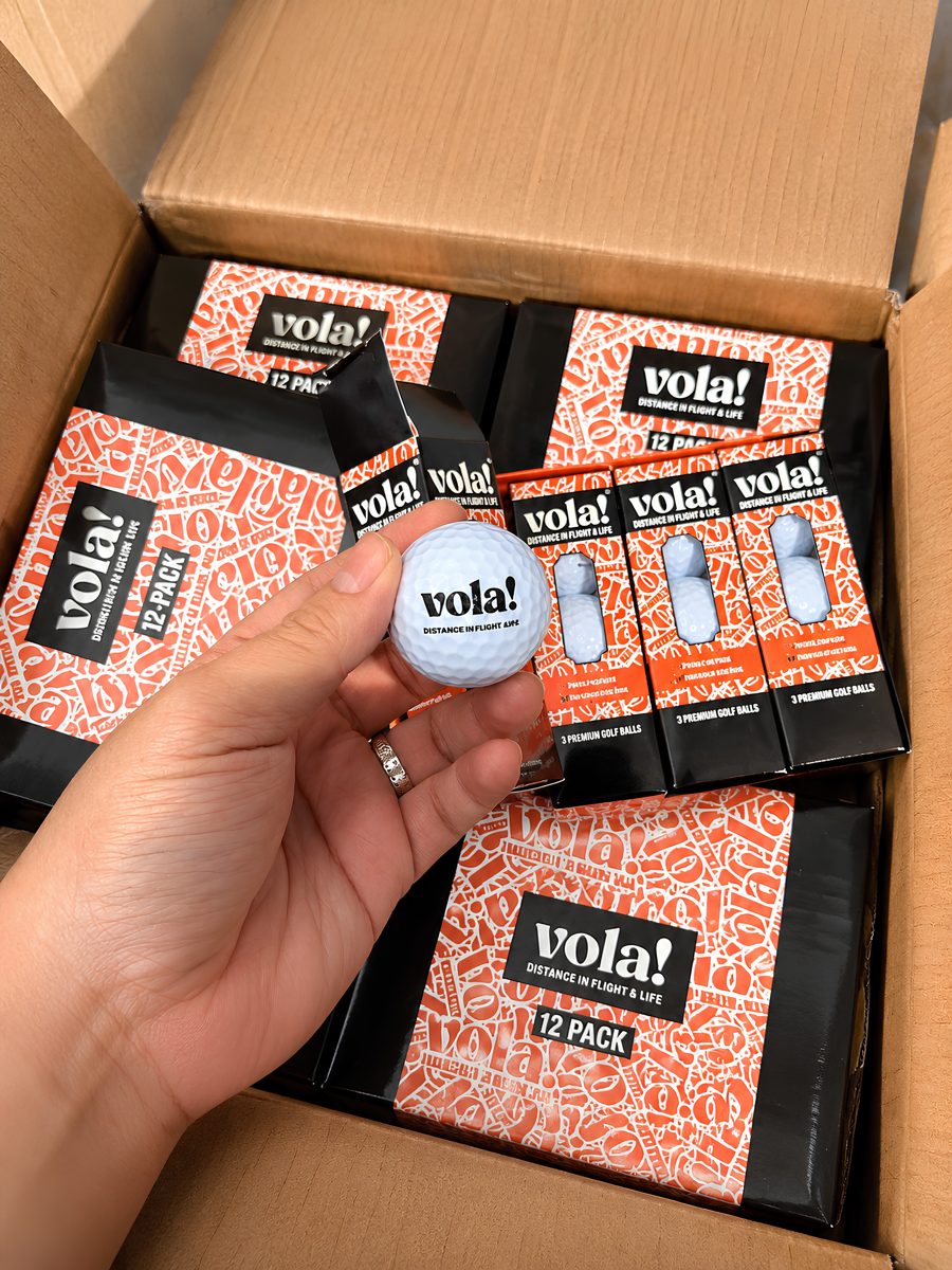 Tay cầm bóng golf vola! bên thùng hộp 12-pack
